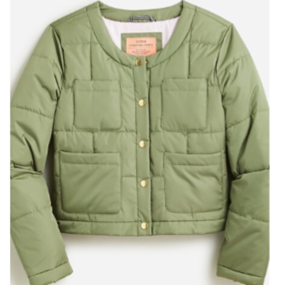 JCrew Quilted Louisa puffer lady jacket